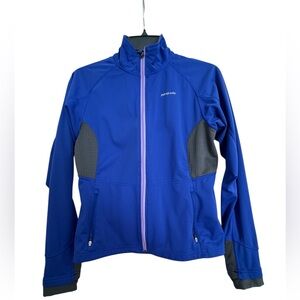 Patagonia Jacket Women's Wind Shield Softshell Full Zip Sz Small Blue Running